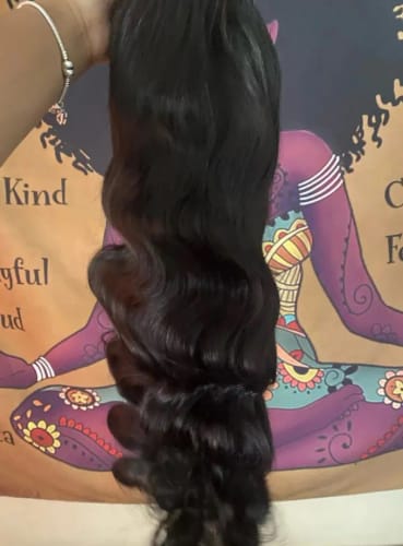 Customer photo review of Wear & Go | Pre-bleached Invisible Lace Wig Body Wave Pre-cut Lace Glueless Wig