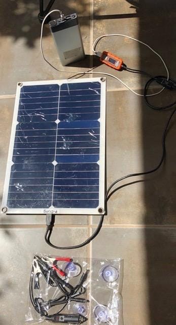 Customer photo review of SunBoost Pro™ Ultimate Portable Solar Power for On-the-Go Charging!