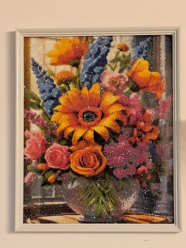 Customer photo review of 5D Diamond Painting AB Steine Beautiful Bouquet