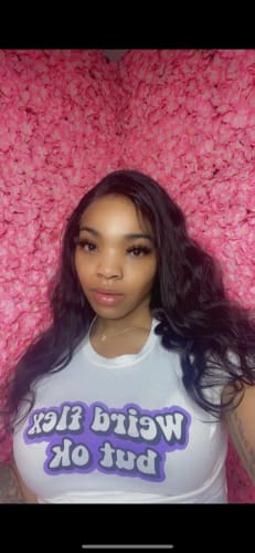 Customer photo review of Wear & Go | Pre-bleached Invisible Lace Wig Body Wave Pre-cut Lace Glueless Wig
