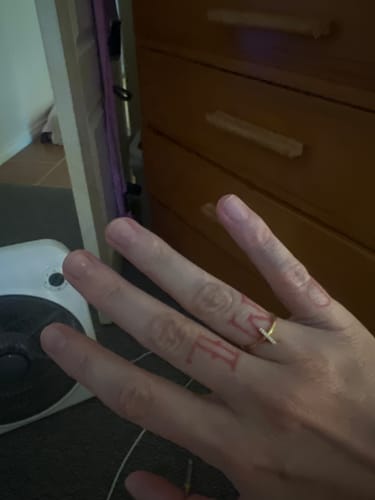 Customer photo review of The Grace Cross Engagement Wedding Ring