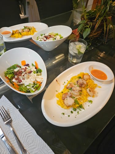 Customer photo review of Wedding White Porcelain Large Salad Serving Bowls - Set of 2