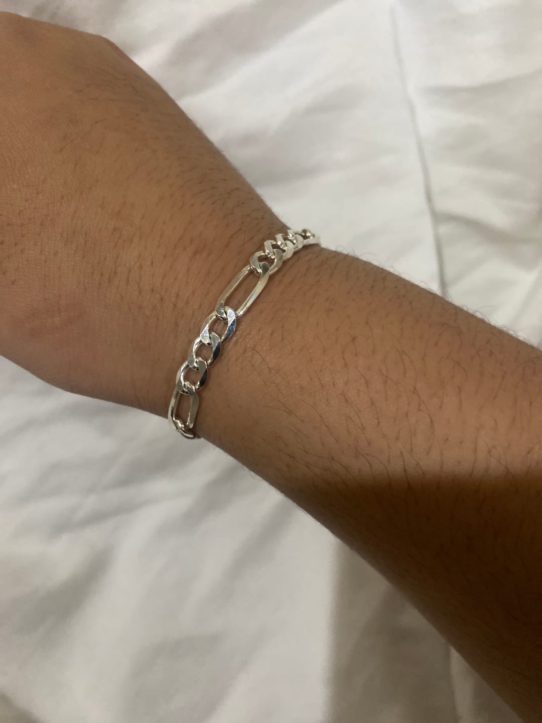 Customer photo review of SILVER FIGARO BRACELET