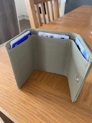 Customer photo review of Handmade RFID Soft Leather Purse