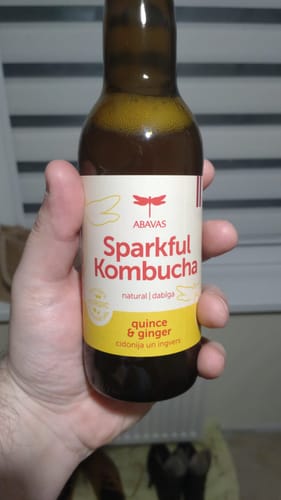 Customer photo review of ABAVAS Sparkful Kombuča ar cidoniju un ingveru, bezalkoholisks