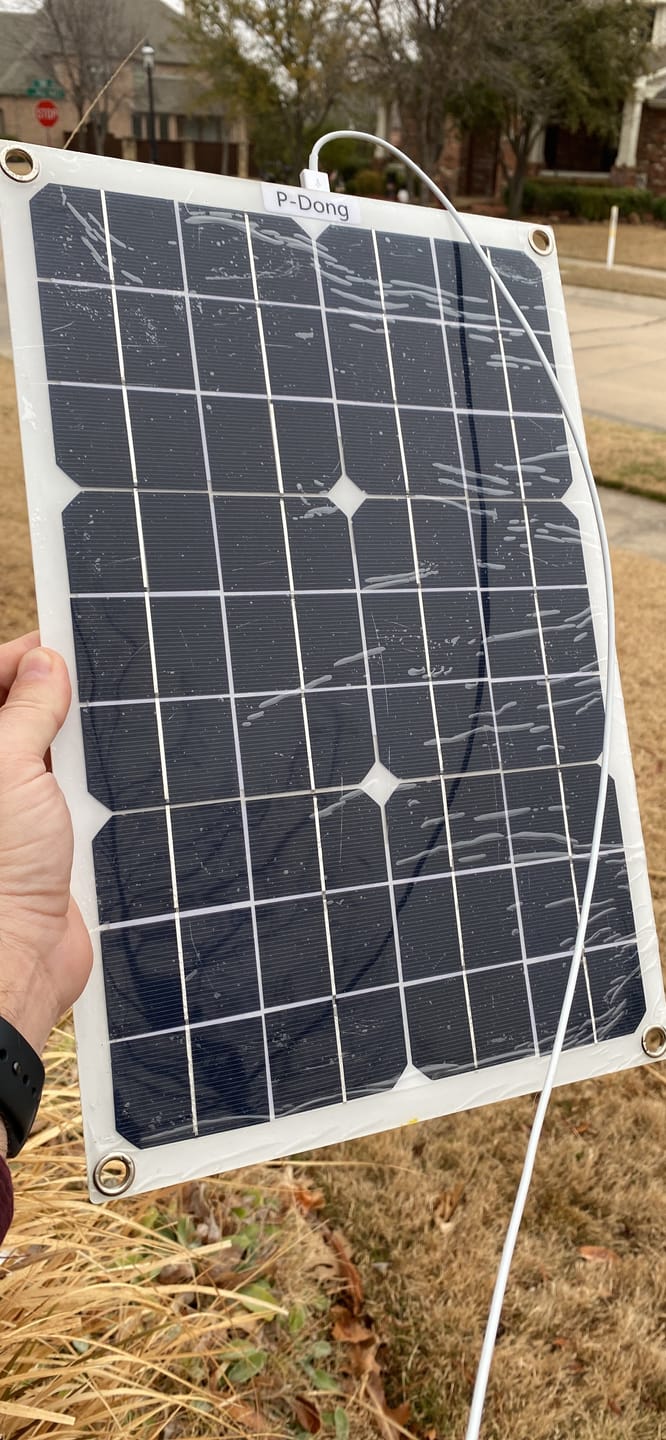 Customer photo review of SunBoost Pro™ Ultimate Portable Solar Power for On-the-Go Charging!