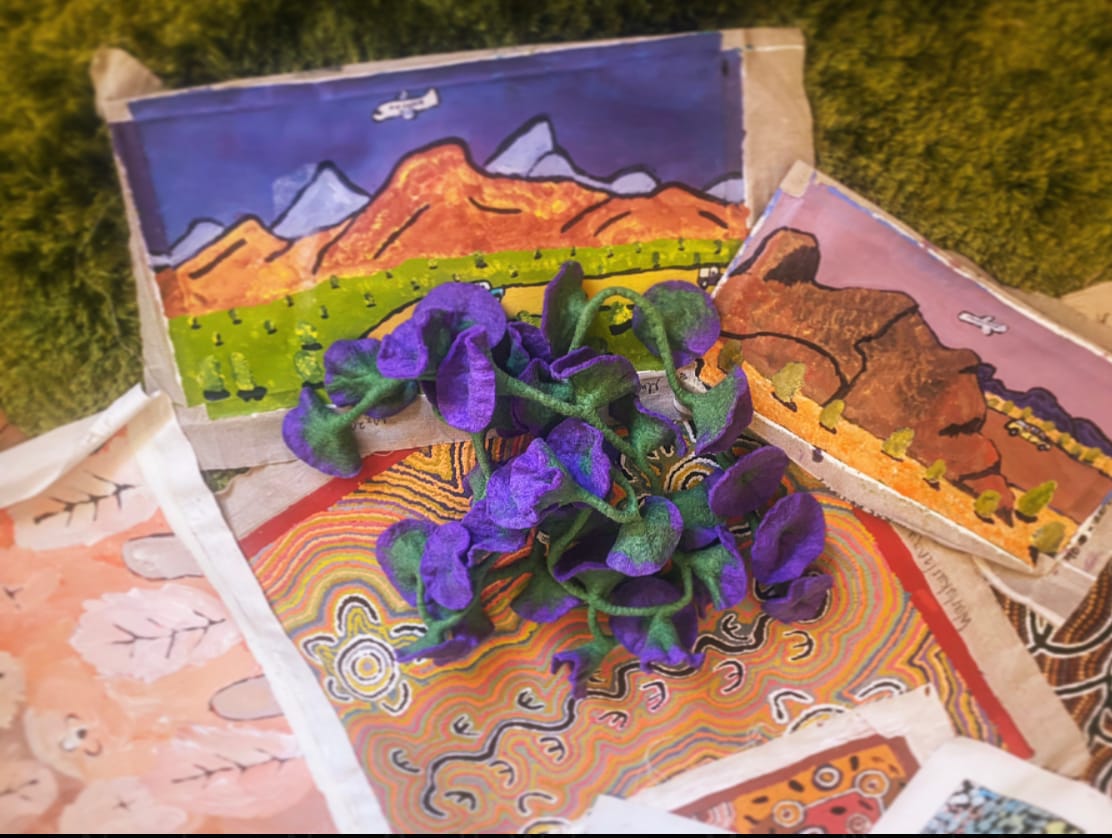 Customer photo review of Flower Garland - Purple
