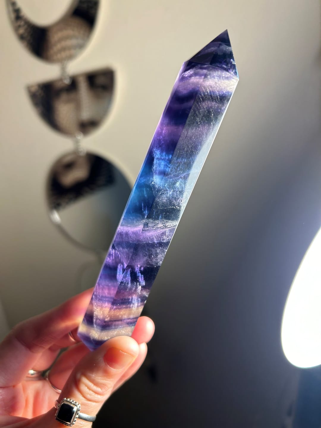 Customer photo review of Rainbow Fluorite Point