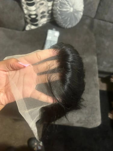 Customer photo review of 13x6 Full Invisible Hd Transparent Lace Front Wigs Straight Natural Black Karlami Hair