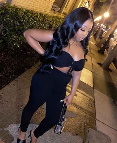 Customer photo review of Breathable 360 Lace Frontal Wig Pre Plucked Body Wave Human Hair Wig Natural Hairline