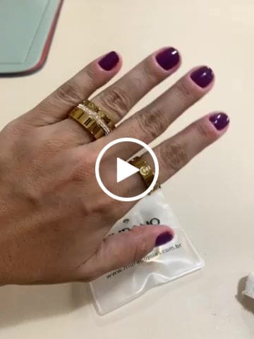 Customer video review of Anel Classic Inspiração Banhado em Ouro 18k