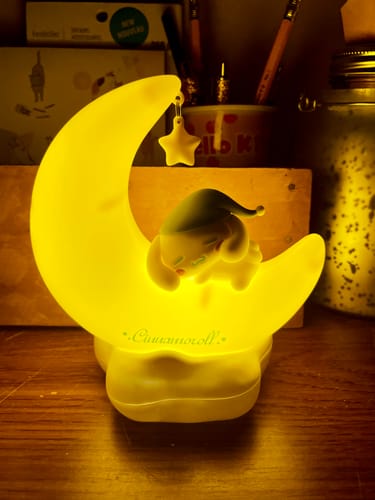 Customer photo review of Sanrio Moon Shaped Desk Light