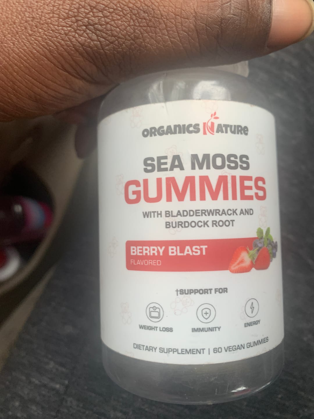 Customer photo review of Irish Sea Moss Gummies With Bladderwrack & Burdock