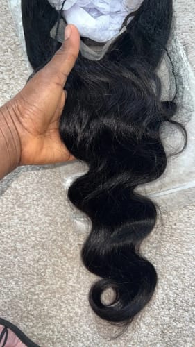 Customer photo review of Wear & Go | Pre-bleached Invisible Lace Wig Body Wave Pre-cut Lace Glueless Wig