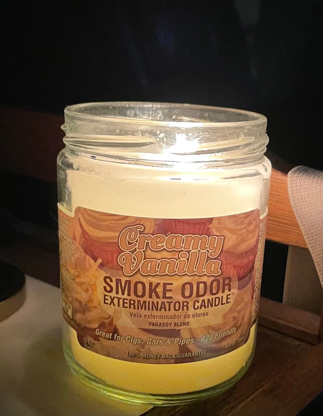 Customer photo review of Creamy Vanilla Candle