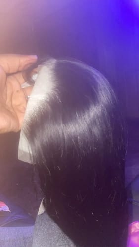Customer photo review of 13x6 Full Invisible Hd Transparent Lace Front Wigs Straight Natural Black Karlami Hair