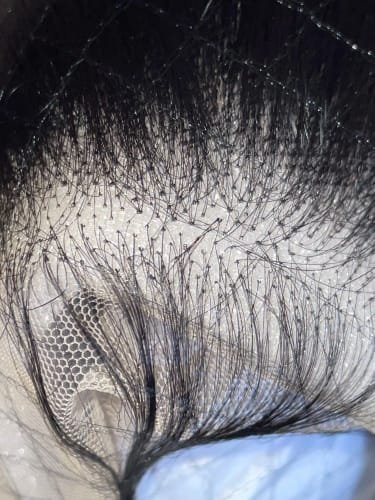 Customer photo review of 13x6 Full Invisible Hd Transparent Lace Front Wigs Straight Natural Black Karlami Hair