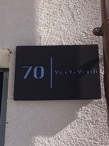 Customer photo review of Numero civico e testo modello Stencil Regular