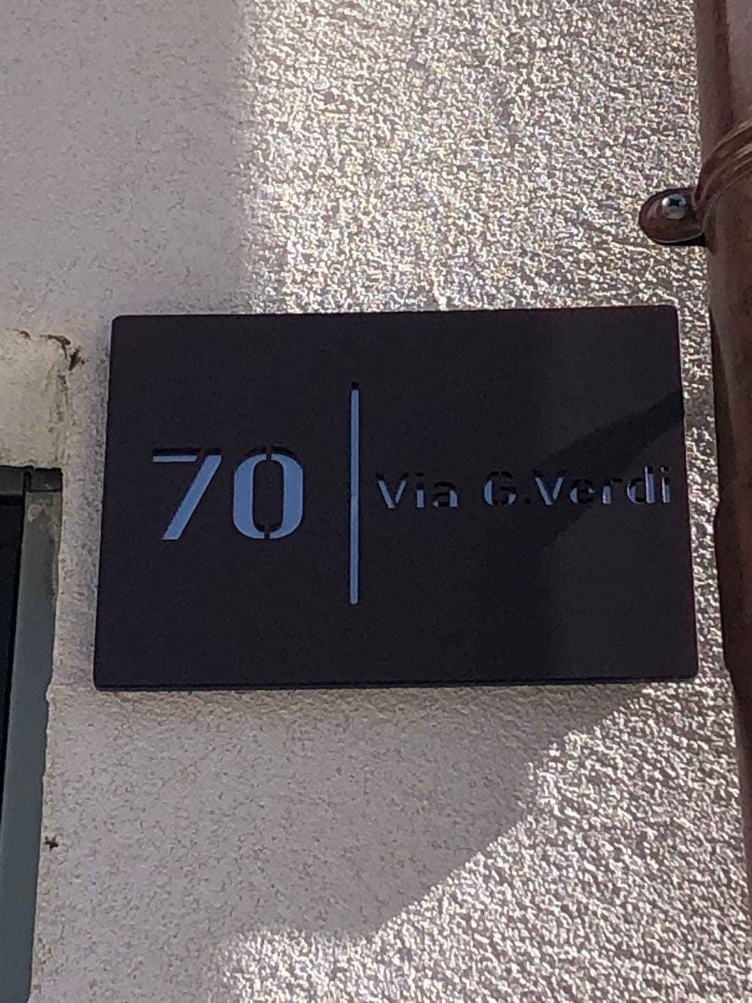 Customer photo review of Numero civico e testo modello Stencil Regular