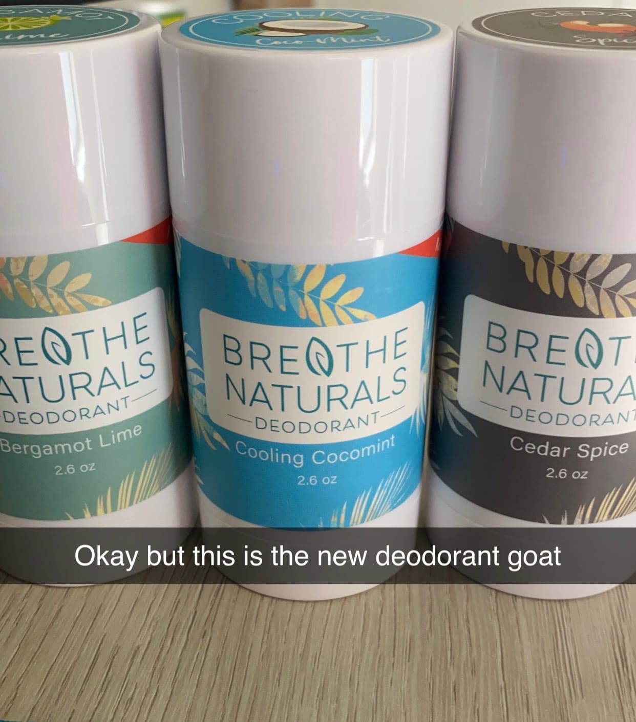 Customer photo review of Cooling CocoMint Deodorant