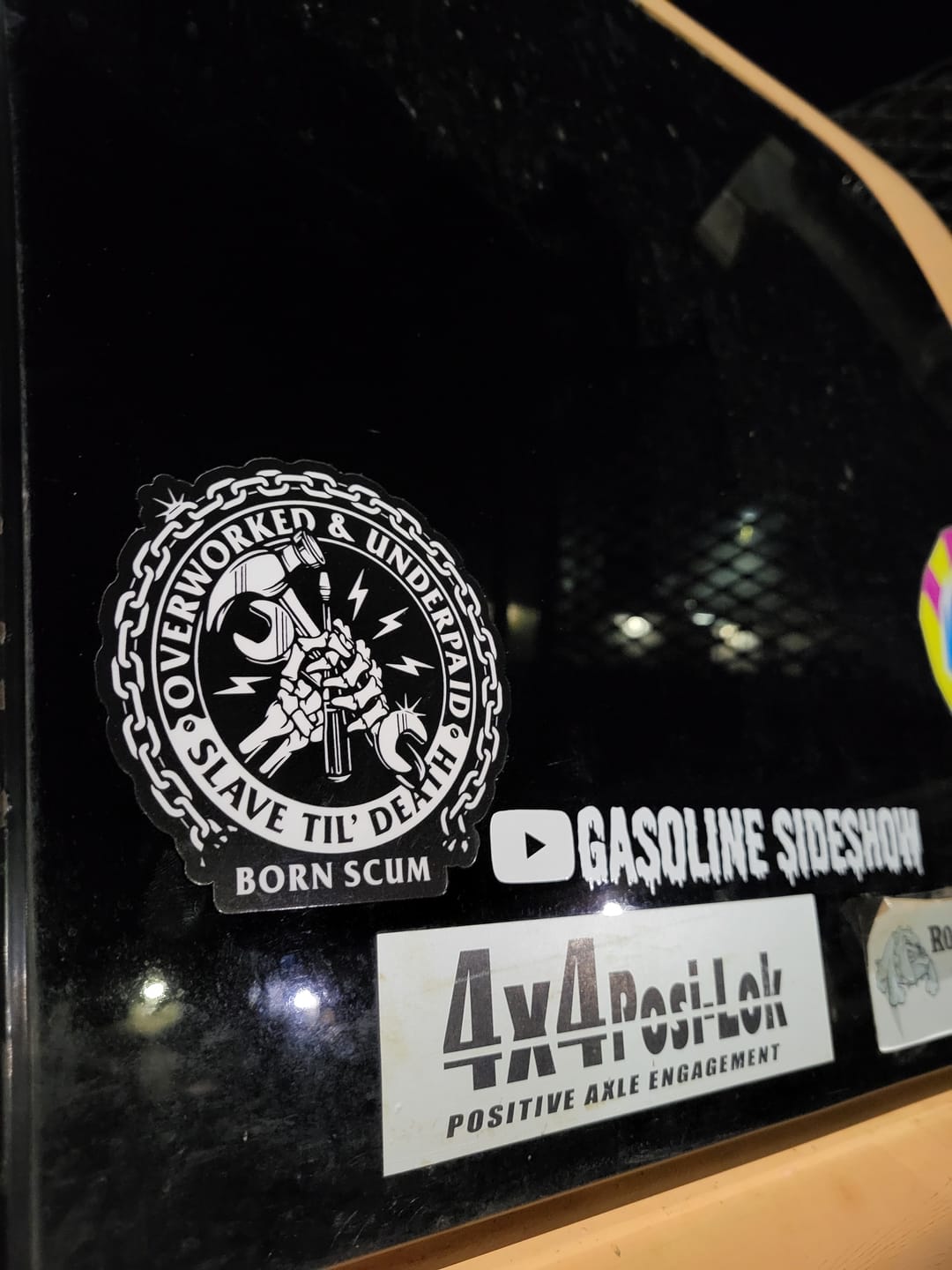 Customer photo review of OVERWORKED STICKER