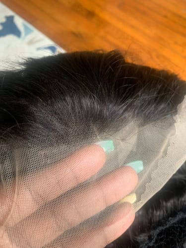 Customer photo review of Karlami 13x6 HD Skin Melt Lace Front Body Wave Wig Perfect Hairline Bleached Knots