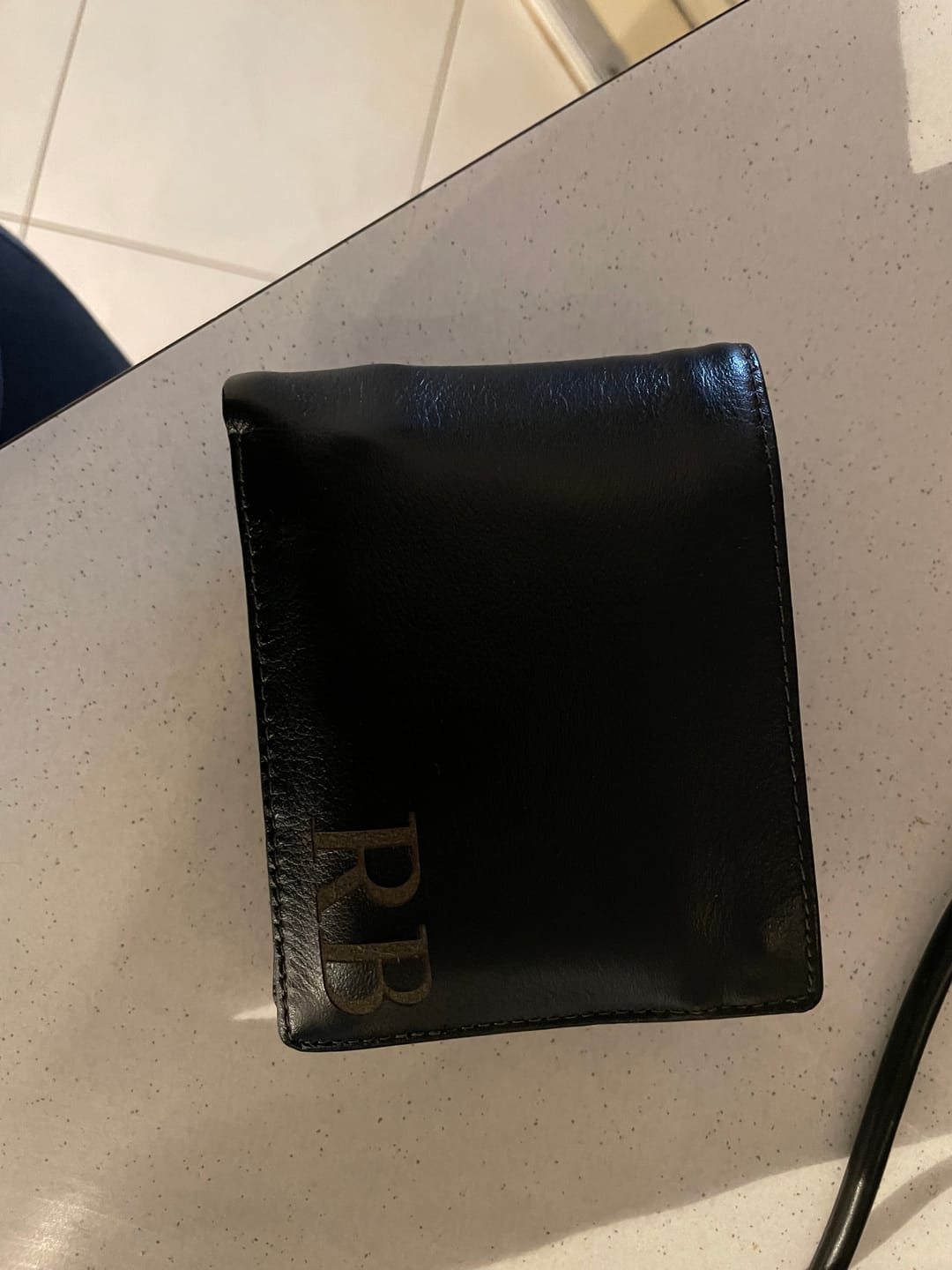 Customer photo review of Engraved Smooth Genuine Leather Wallet