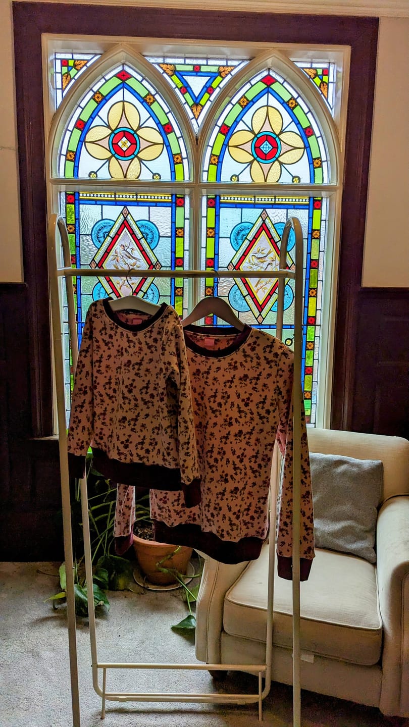 Customer photo review of Simple Floral Sweatshirt Fabric