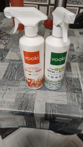 Customer photo review of Hard Stain Spray + Wipe and Tough Limescale\Descaler - Spray and Scrub | Combo