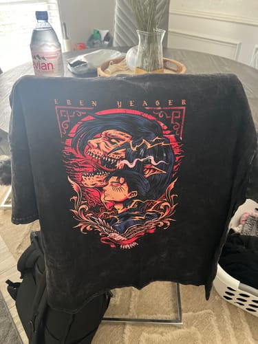 Customer photo review of Attack On Titan Vintage Graphic T Shirt Eren Jager