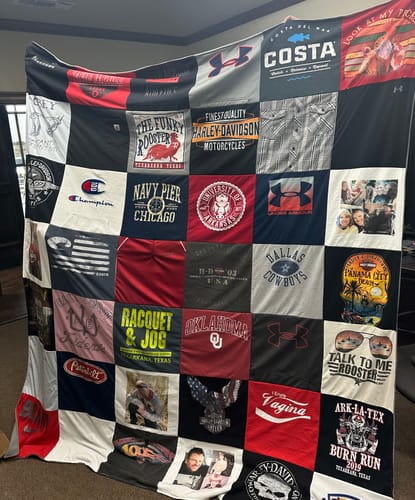T-shirt quilt featuring dallas cowboys by Johnna from TX
