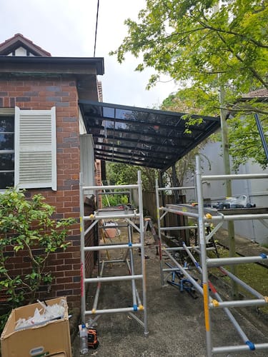 Customer photo review of Urban Wall Mounted Patio Cover Collection