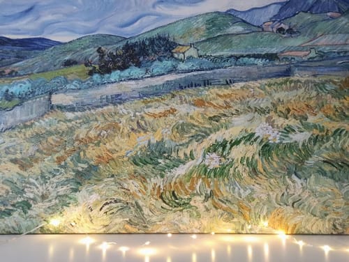 Customer photo review of Wheatfield and Mountains 1889, Vincent Van Gogh