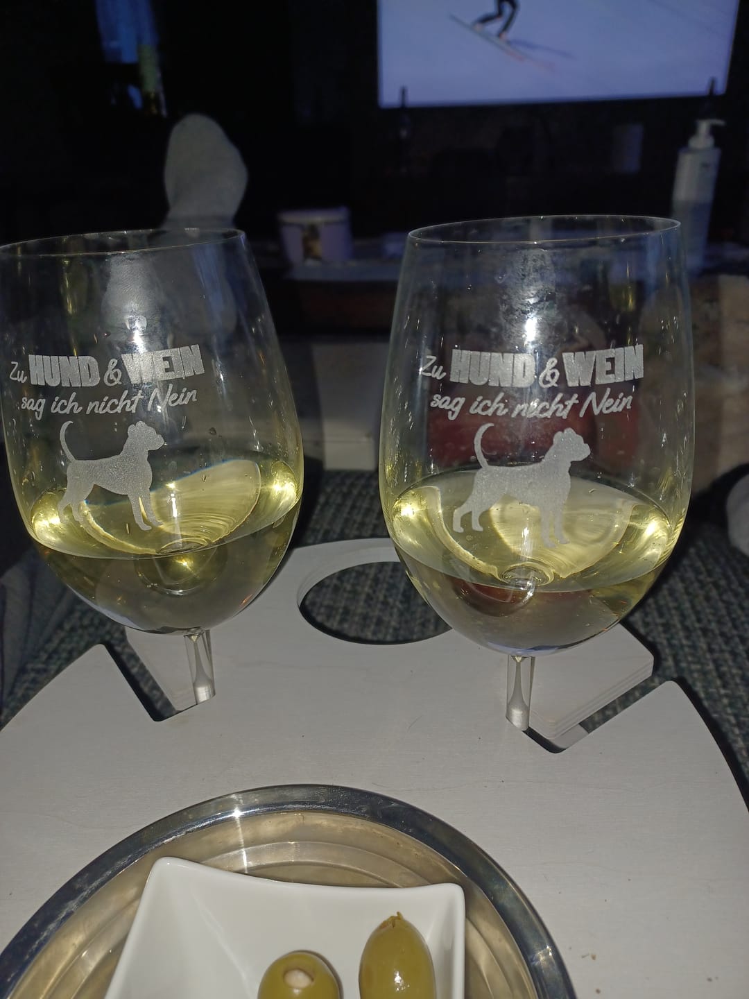 Customer photo review of Zu Hund und Wein sag ich nicht nein - Individuelles Weinglas