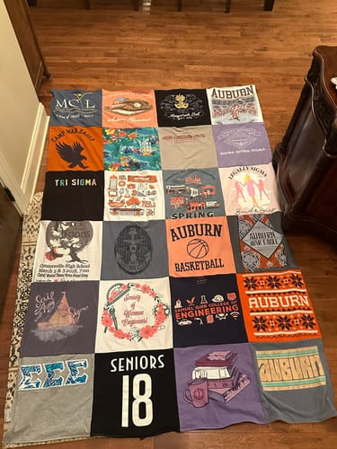 T-shirt quilt from auburn university by Caroline from AL