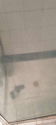 Customer photo review of GLASSGUARD™ Glass Stain Remover + Drill Scrubbing Pads