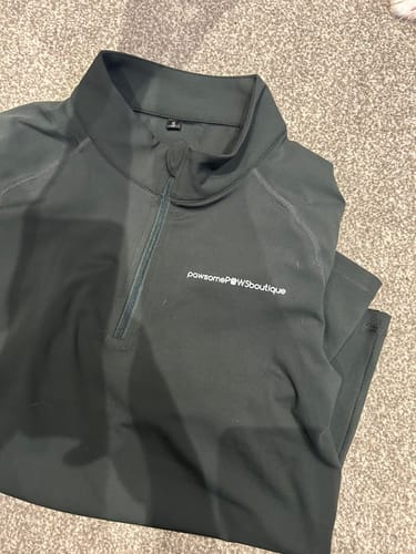 Customer photo review of Walkies Ready - 1/4 Zip Base Layer - Emerald