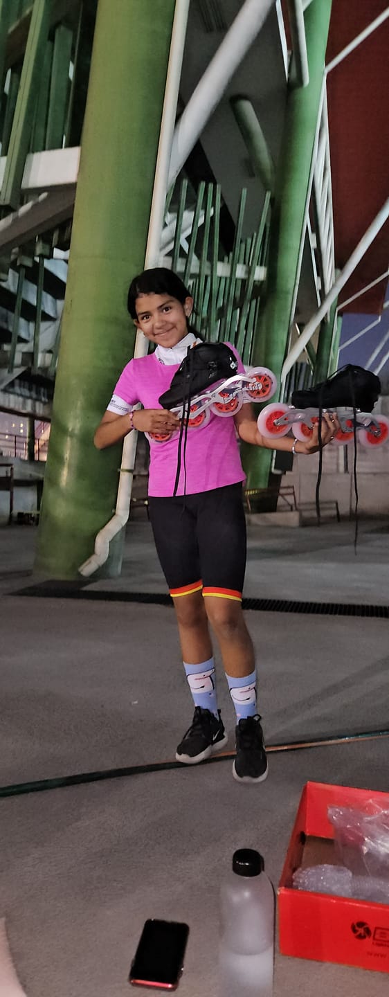 Customer photo review of Luna Inline Speed Skates