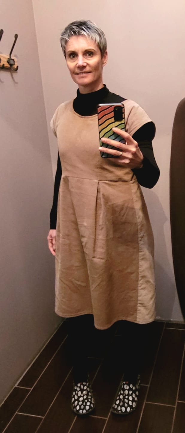 Customer photo review of Patron papier robe Siloé - Version imprimée en couleur taille réelle