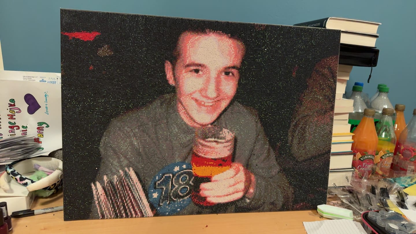 Customer photo review of Personalised Crystal Art Kit