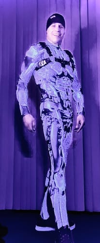 Customer photo review of Silver Assault Male Costume