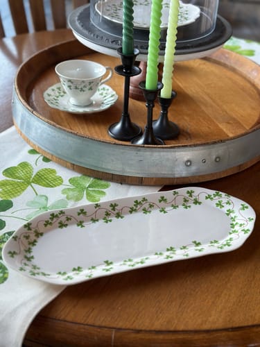 Customer photo review of Shamrock Fine Porcelain Oval Serving Tray