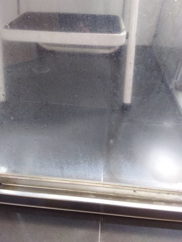Customer photo review of GLASSGUARD™ Glass Stain Remover + Drill Scrubbing Pads