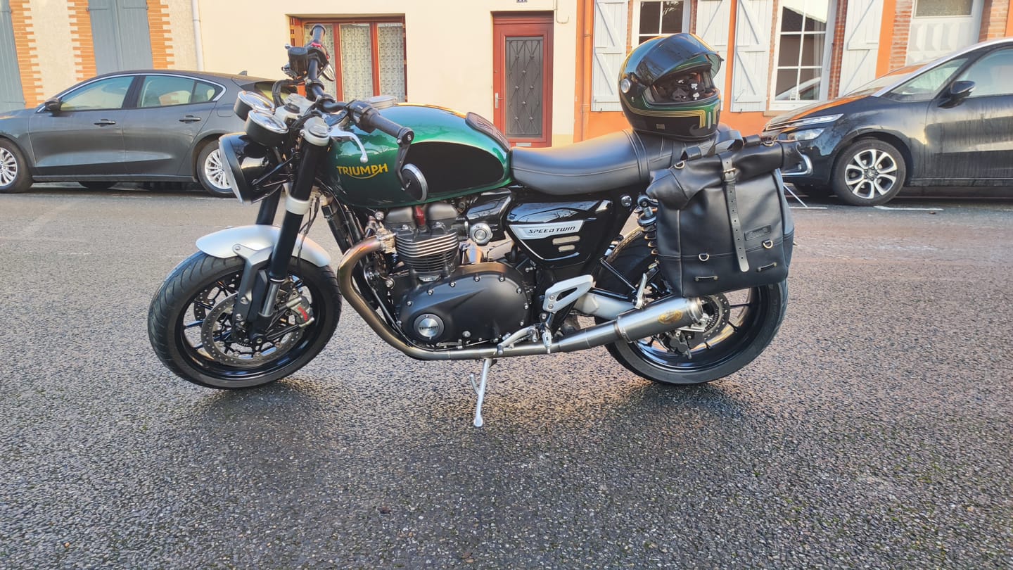 Customer photo review of backpack pannier - classic roll top