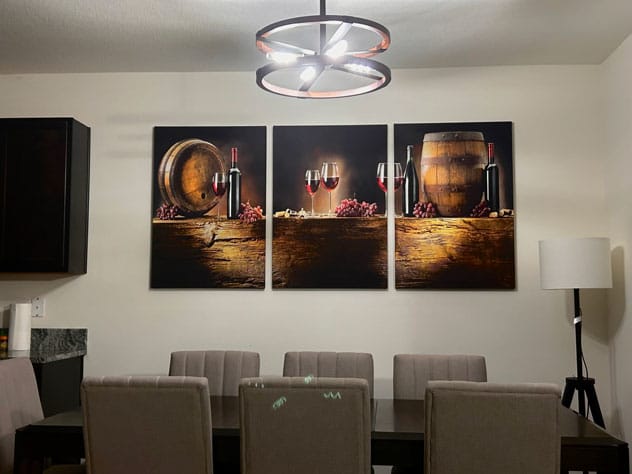 Customer photo review of Wine and Barrels Large Wall Art Canvas Print