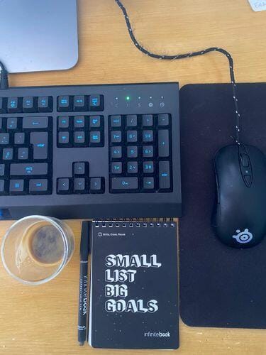 Customer photo review of Infinitebook Small List Big Goals A6
