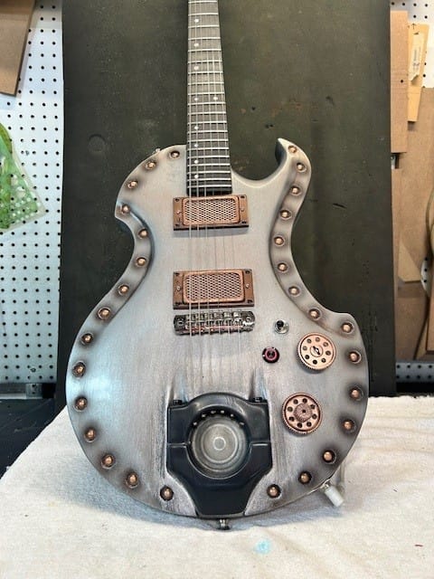 Customer photo review of 6 String Tone-A-Matic Guitar Bridge
