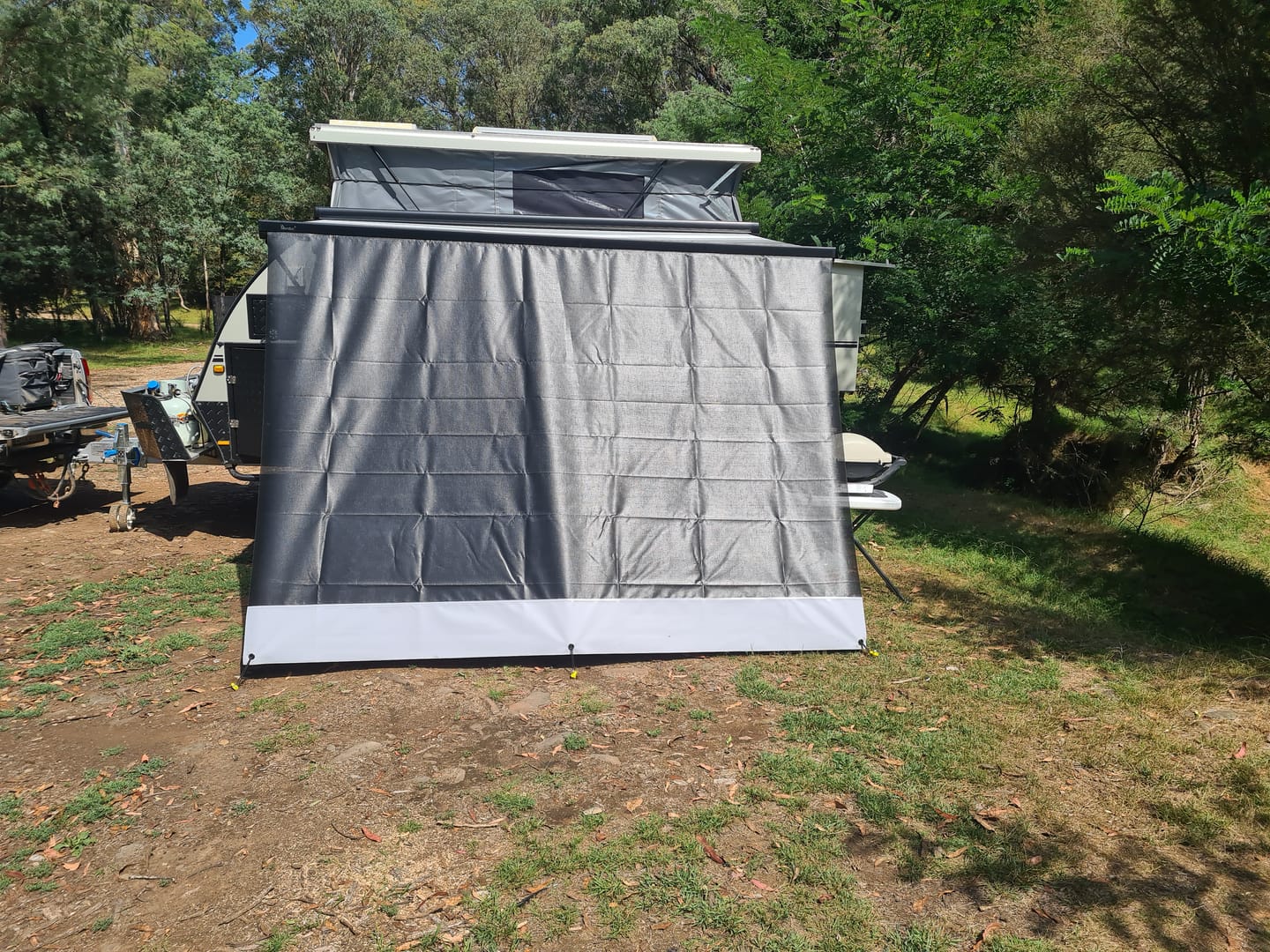 Customer photo review of Caravan Awning Privacy Sun Shade Screen