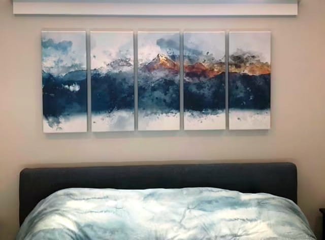 Customer photo review of Abstract Mountain Large Wall Art Canvas Print