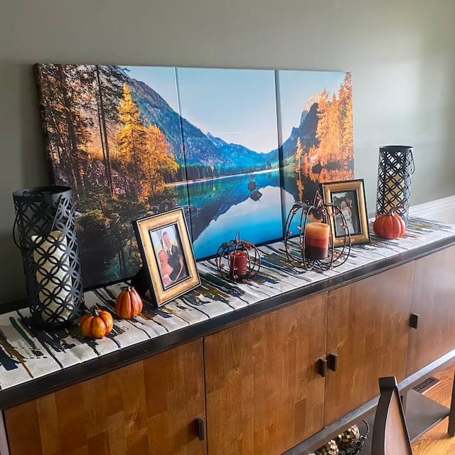 Customer photo review of Fantastic Autumn Panorama Large Wall Art Canvas Print